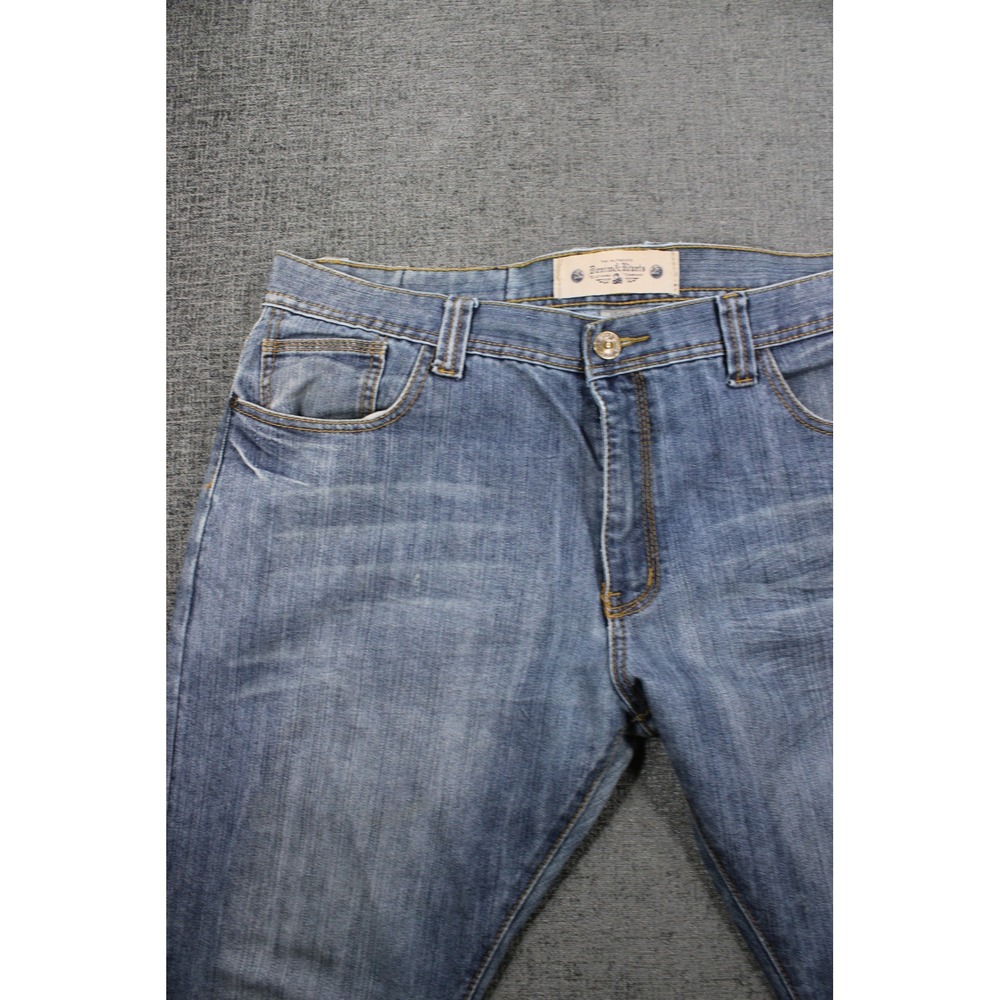 Denim & Rivets Mens Straight Leg Jeans Blue Medium Wash 40x34 Casual Denim Pants